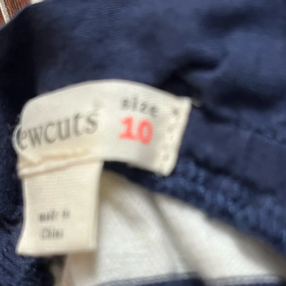 NWOT - Crewcuts Stiped Navy & White Dress with Gold Hearts - Girls size 10